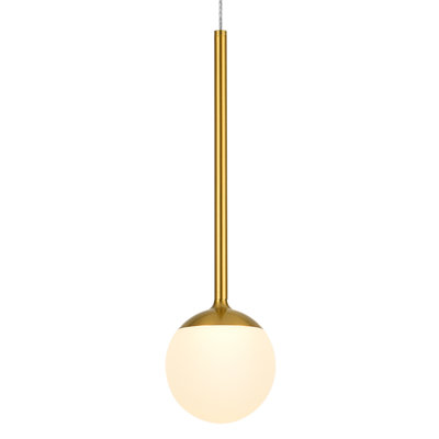 Capri 5-in 100-277V 1-Light ETL Certified Integrated LED Height Adjustable Globe Pendant Lighting