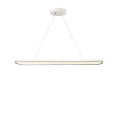 Haskett 1 - Light White LED Single Pendant