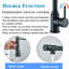 Black Kitchen Sink Mixer Tap Pull Out Spray Head Swivel Single Lever Mono Faucet