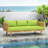 Acacia Wood  Outdoor 3 Seater Daybed With Cushion-78694784