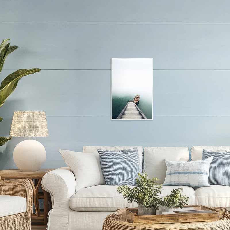 Plaque murale «Bateau au bas des escaliers», design par Sissi et Seb, H 15 po x l 10 po