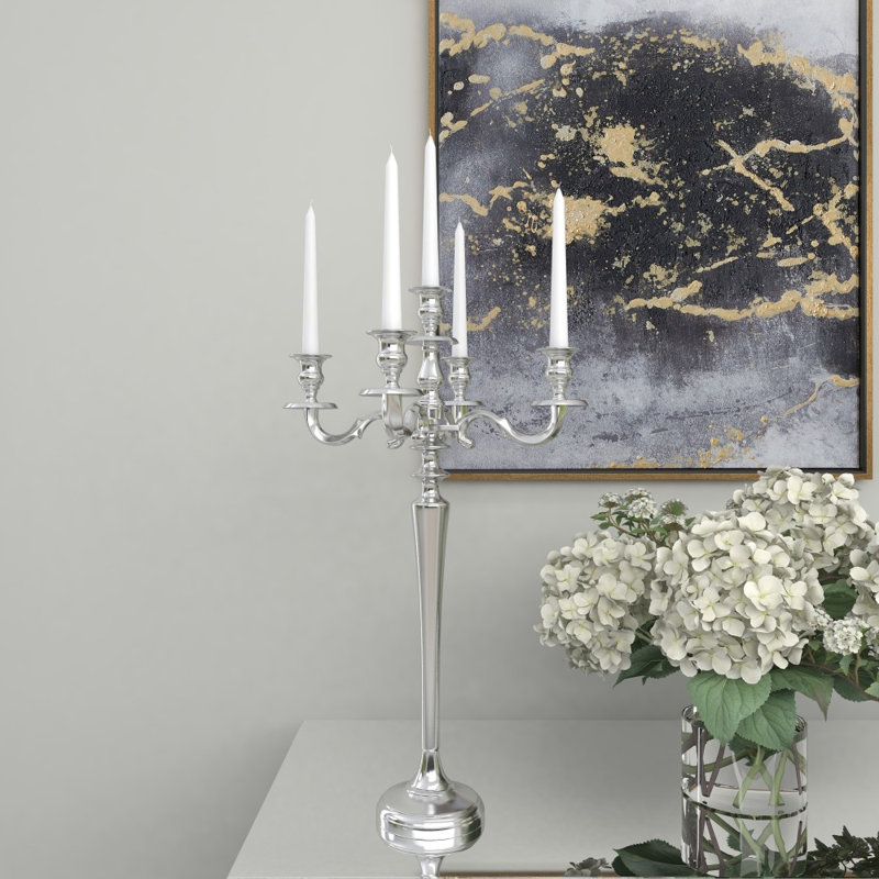 24'' H Aluminum Tabletop Candelabra