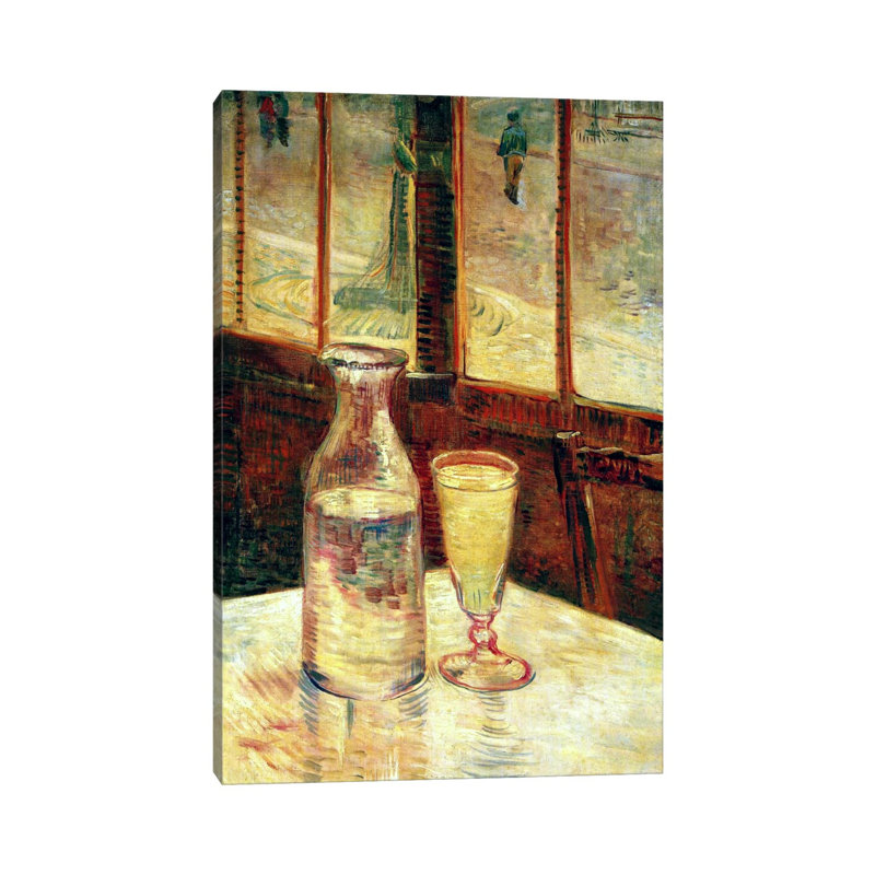 The Still Life With Absinthe by Vincent Van Gogh - Wrapped Canvas Painting, 30.48cm H x 20.32cm W x 1.905cm D