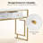 Kezzia Simplistic Makeup Vanity Desk with Middle Drawer and Metal Frame