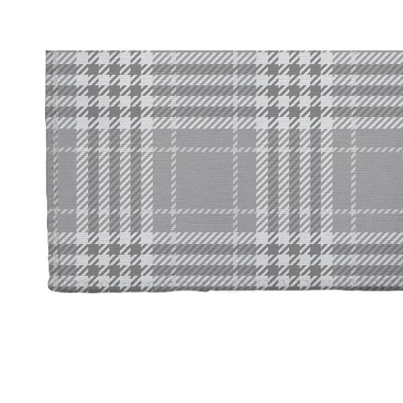 Paillasson Plaid, Gris, L 60 po x L 84 po