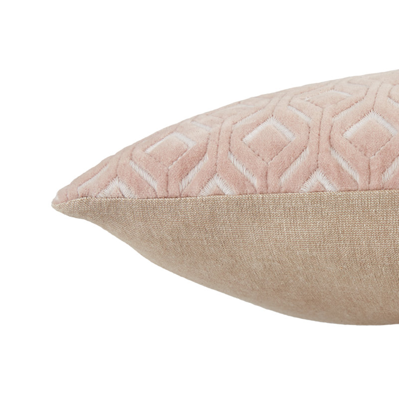 Coussin Ryans, Rectangle 13" H x 21" W, Rosé / argenté, Housse de coussin seulement - sans coussin