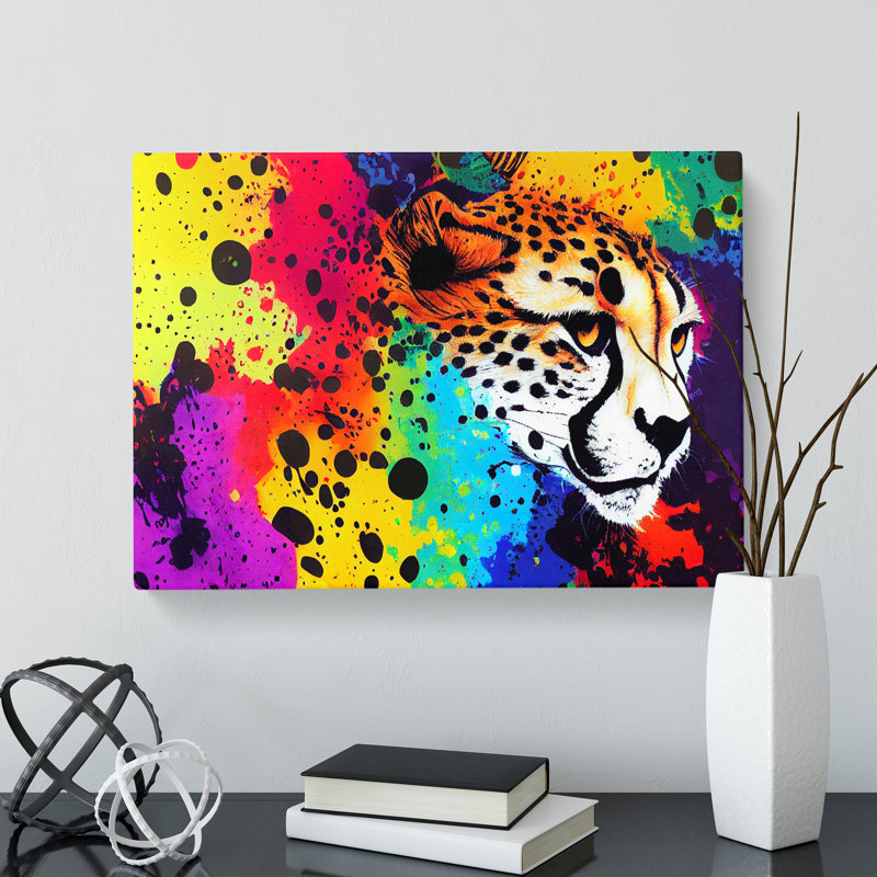 Cheetah Splash Vol.2 Abstract - Wrapped Canvas, 40cm H x 60cm W x 3cm D