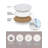 Ceramic Round 6 Piece Coaster Set With Holder