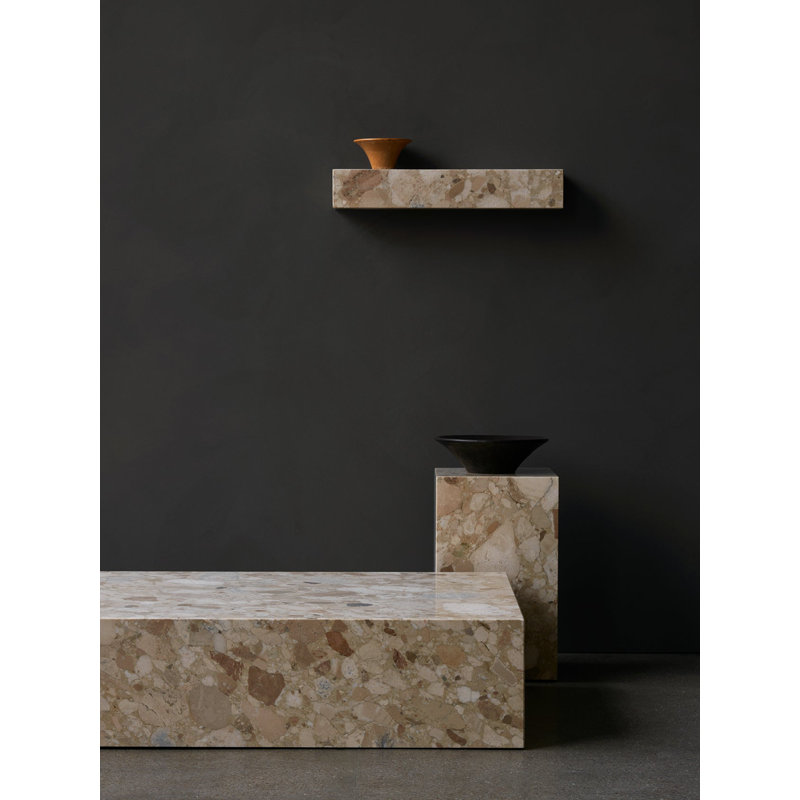 Plinth End Table, 20.1" H x 11.8" W x 11.8" D, Kunis Breccia