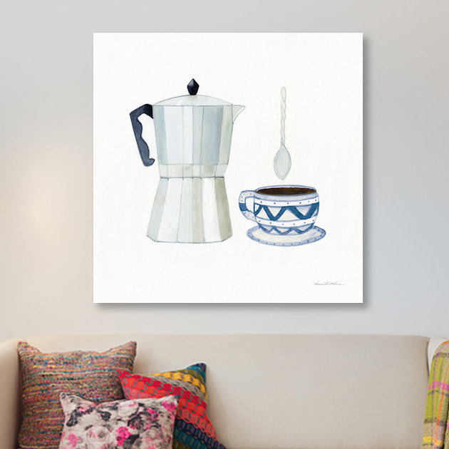 «Coffee Break VII», reproduction sur toile tendue, H 12 po x l 12 po x P 0,75 po, Toile tendue, Pas de tapis