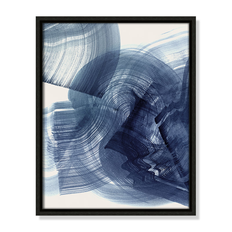 Indigo Crescendo I, impression par , H 15,5 po x l 12,5 po, Flottant espresso