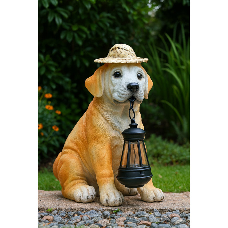 Solar Labrador Dog Garden Ornament