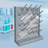 Drying Rack For Lab Glassware Rack 27Pegs PP Wall Glassware Drying Rack