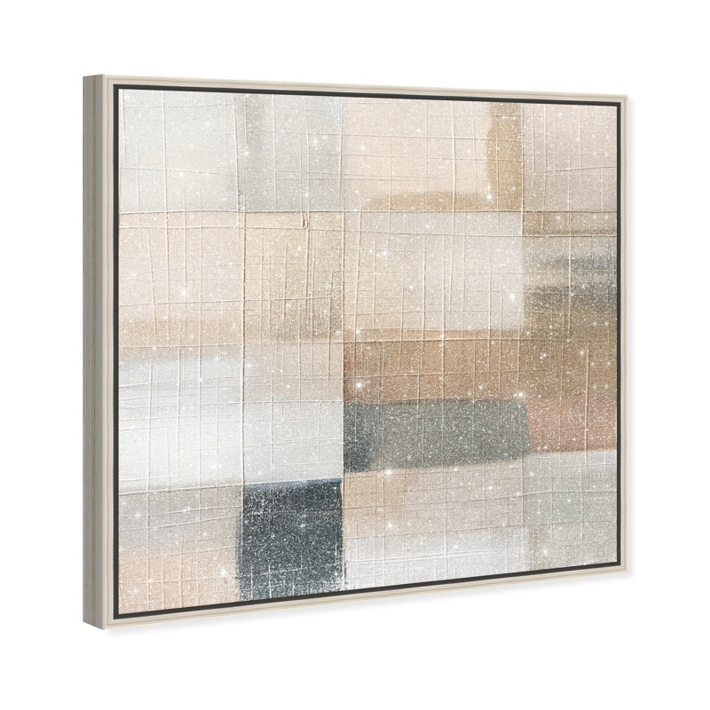 Boxed in Ebony II Canvas Abstract Print by Oliver Gal, Black Frame, 12 x 12, Silver Frame, 31"H x 31"W