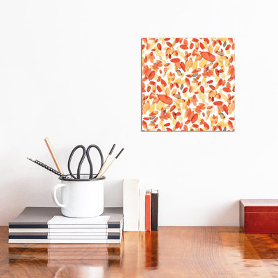 Abstract Petals Orange - Wrapped Canvas Print