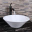 Lavabo de salle de bain circulaire en céramique avec trop-plein 16,7 po Elegance Plexi Home
