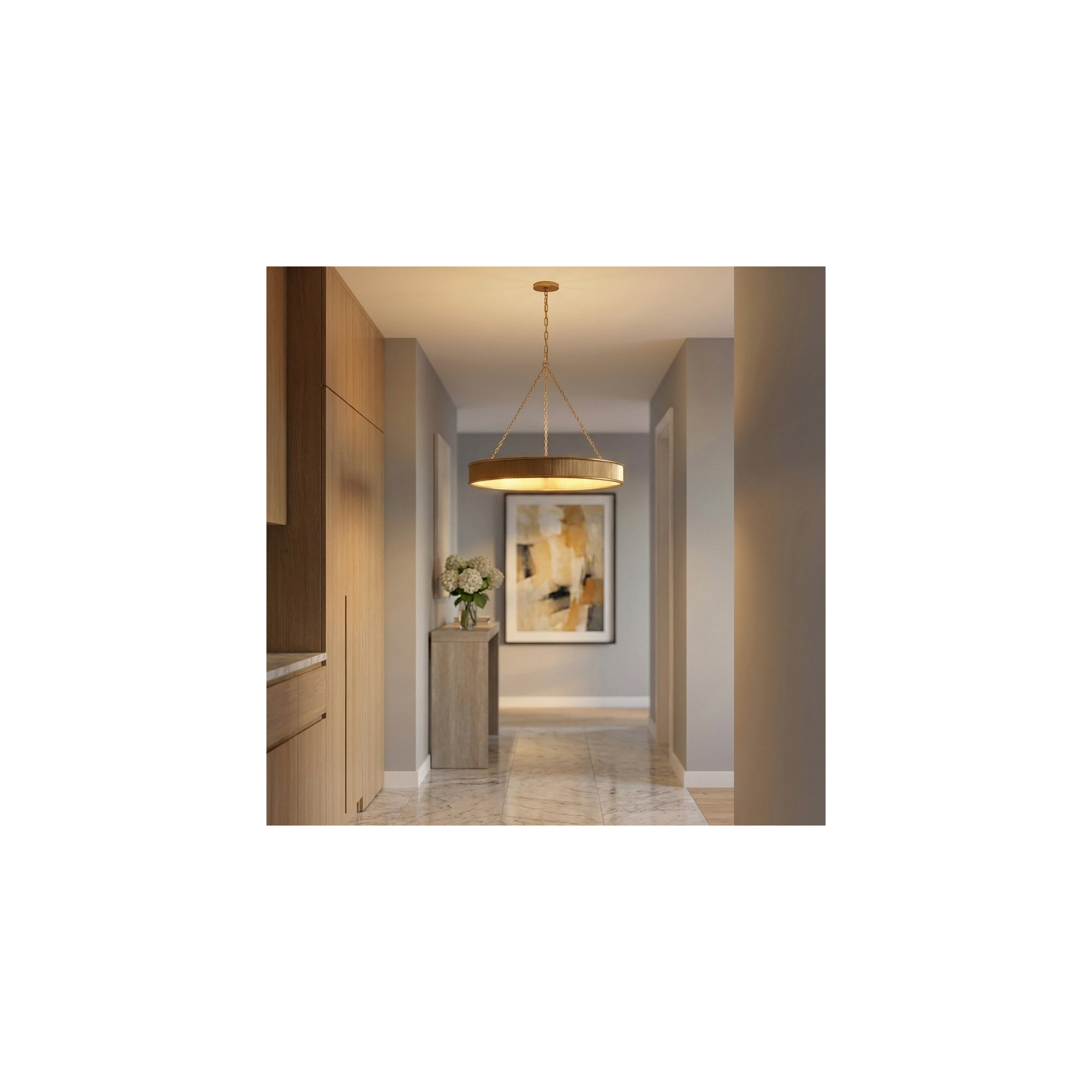 Ritz Chandelier, Gild, 4.5" H x 36" W x 36" D, 10