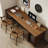 Dark Walnut Rectangular Solid Wood Writing desk-377118117