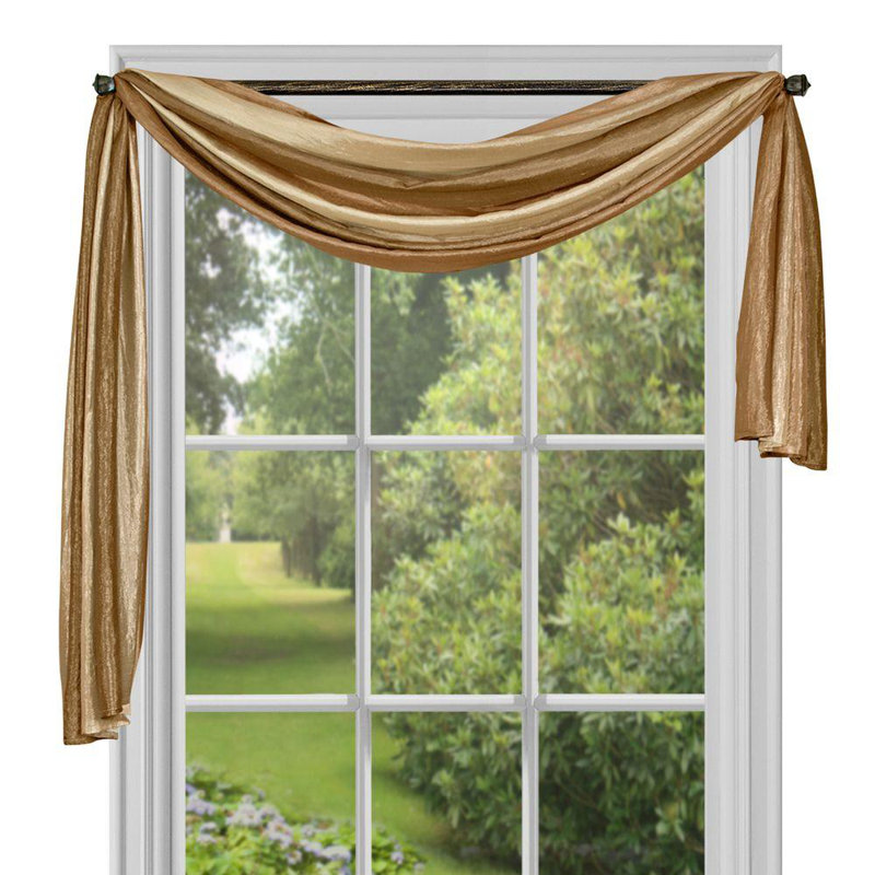 Velia Sheer Window Scarf, Sandstone