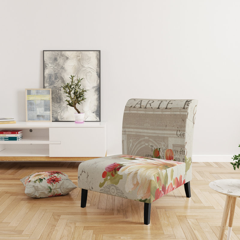Fauteuil de chambre rembourré en velours rouge