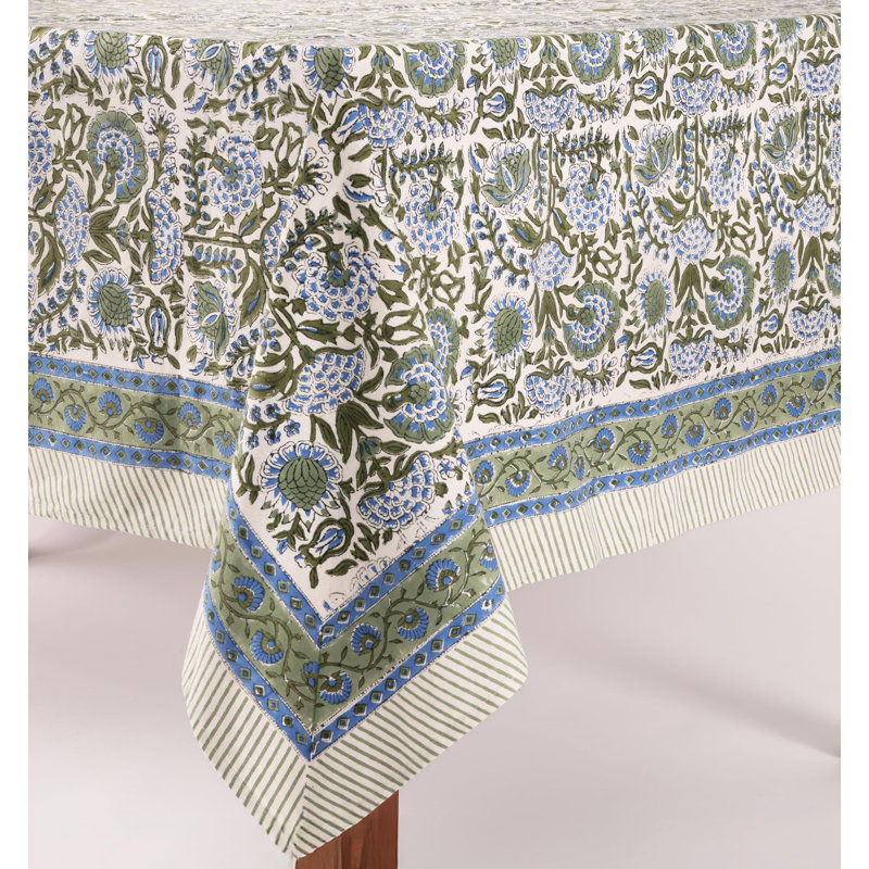 Nappe en trèfle 100% coton Clover Blue