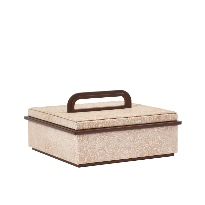 Decorative Box, Cream/Brown