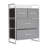 4 Fabric Drawer Nightstand With 2 USB Port And 1 Outlet Charging Station-330337435