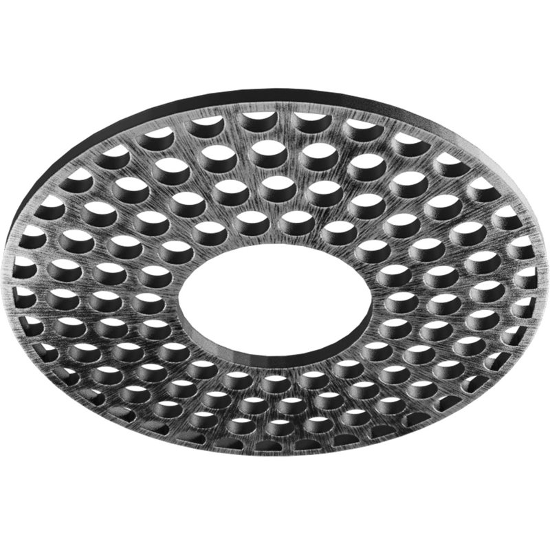 34 po x 34 po x 12 3/8 po x P 1 po, médaillon de plafond en PVC de qualité architecturale, étain antique, Étain antique