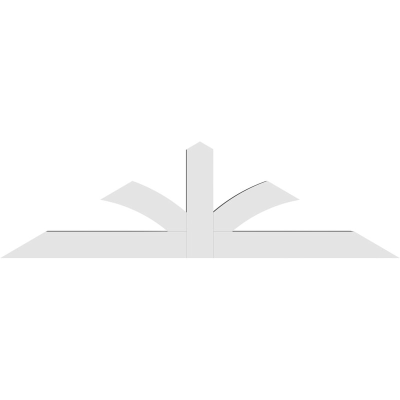 Support pour pignon en PVC de qualité architecturale Richland, H 17,5 po x l 60 po (pas 7/12), P 4 po x F 4 po