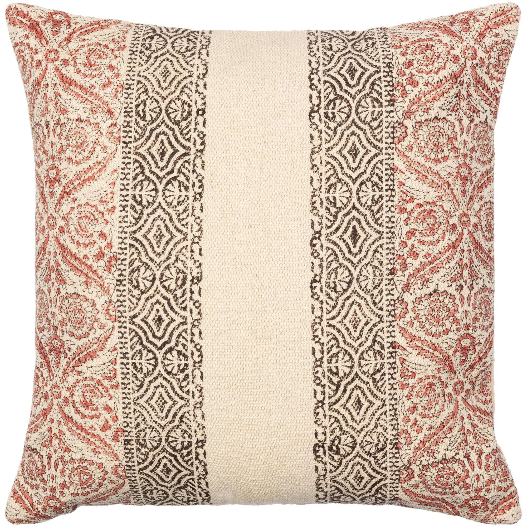 Rowen Floral Cotton Throw Pillow, 18" H x 18" W, Pillow Cover Only - No Insert