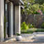 Petit pot à fleurs / pot rond en béton avec trous de drainage-458852768-455138580