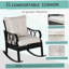 Chaise berçante d'extérieur en osier avec coussins rembourrés Outsunny-1249213460