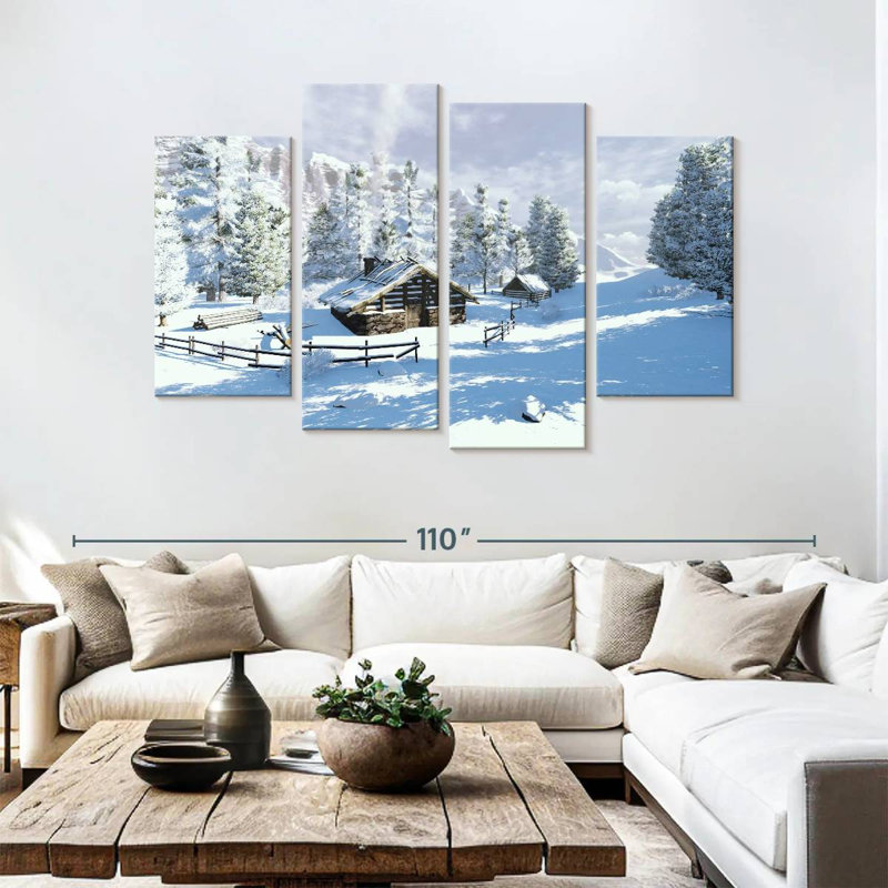 Alvord Cozy Winter Cabin, 54" H x 84" W