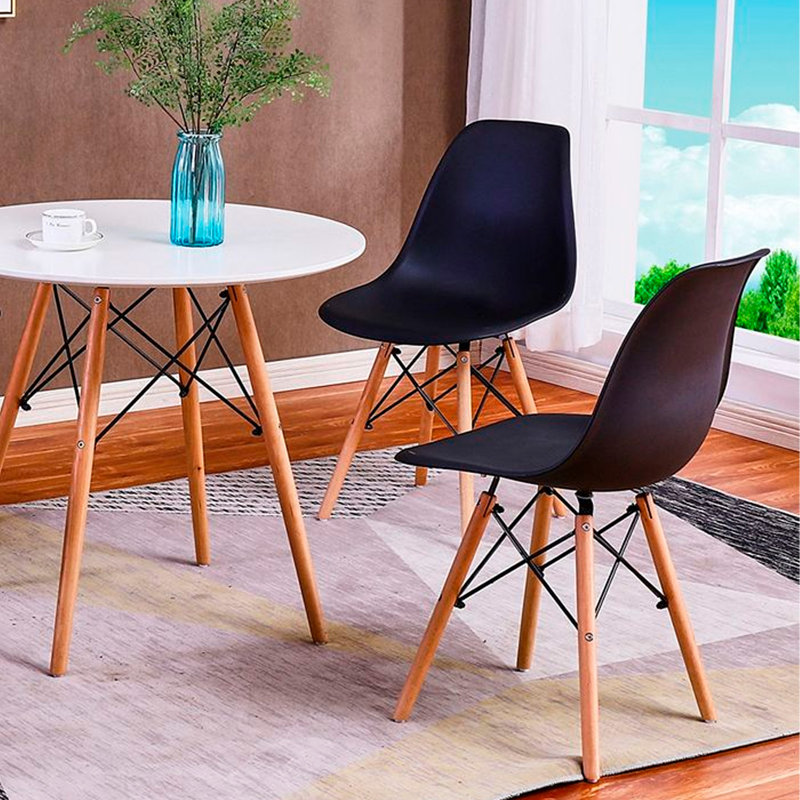 Chaise d'appoint Carman, Noir, noir, noir, noir