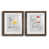 Papier, cadre noyer