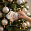 Ornement de Noël tricoté à la main chien havanais