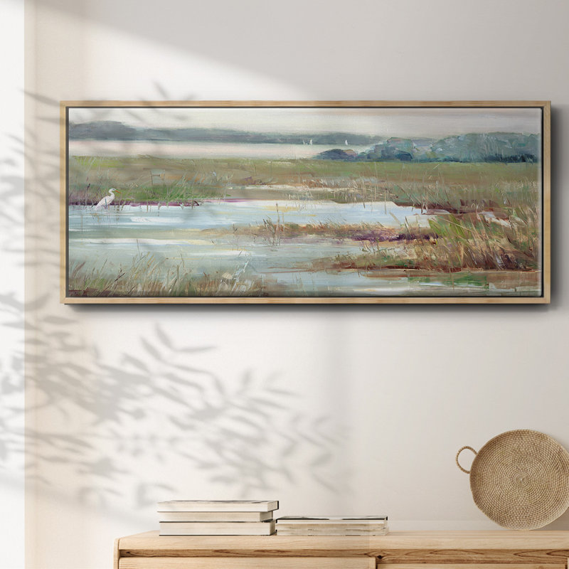 " Early Morning Magic ", 8" H x 20" W x 1.5" D, Natural
