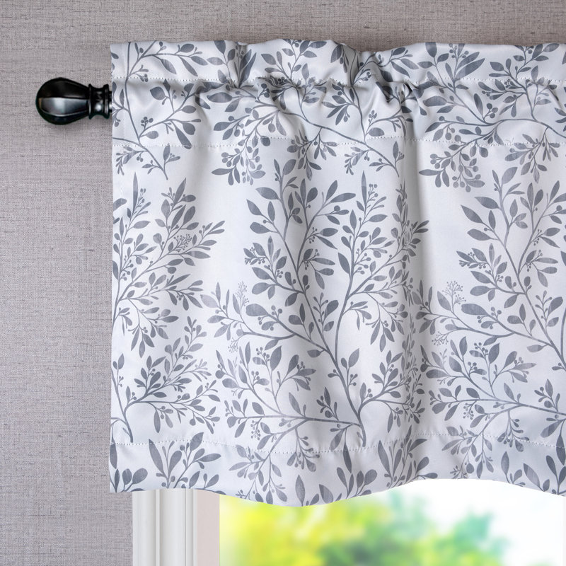 Darby Floral Tailored 52'' W Window Valance in