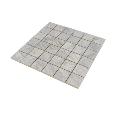 Carreau de mosaïque carré en porcelaine grise matte 12 x 12 po Regalia (5,82 pieds carrés / caisse, paquet de 6)