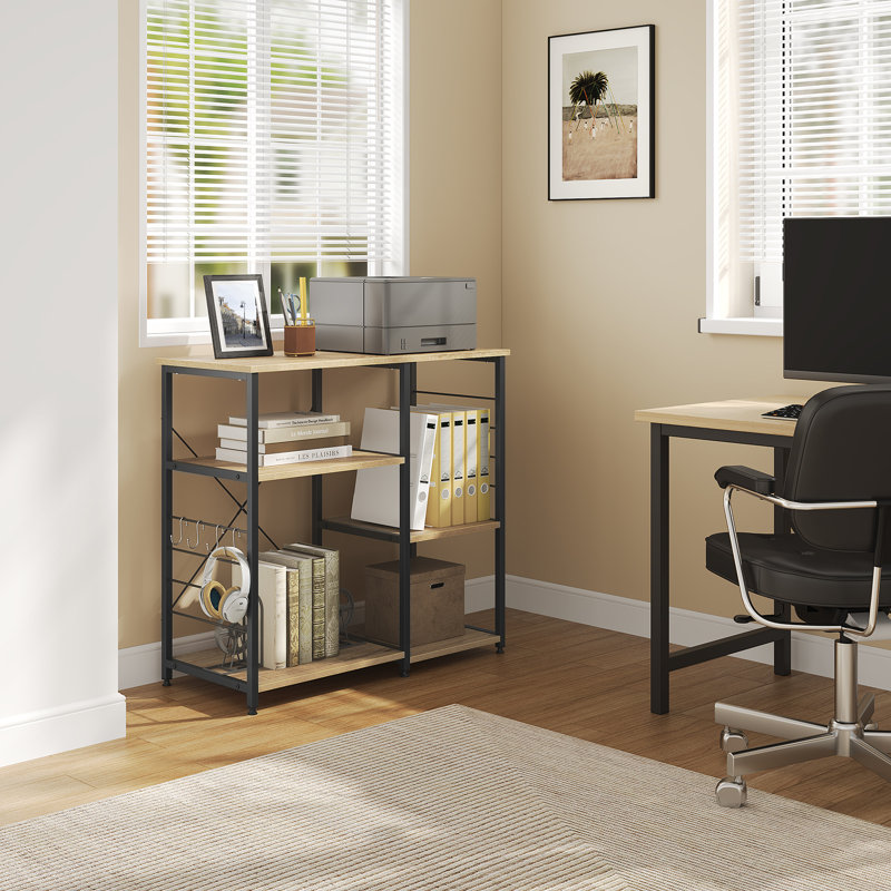 Midgard 90cm 5 Shelf Shelving Unit, Light Wood