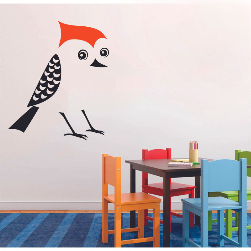 Adhésif mural caricature mignonne hibou, H 40 po x l 35 po