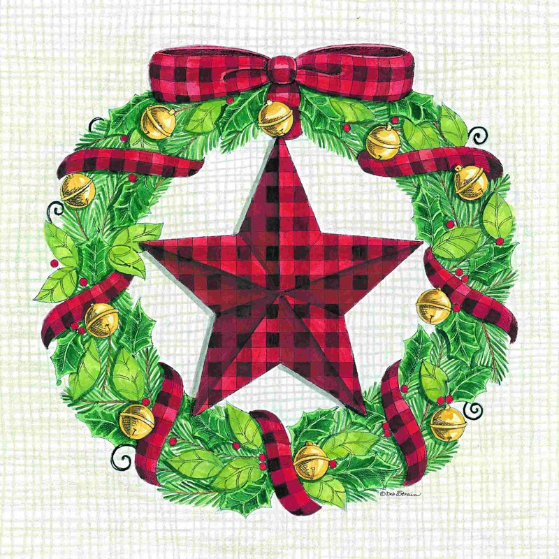Couronne Barnstar par Deb Strain - reproduction, Walnut Single Picture Framed, Oui, H 12 po x l 12 po
