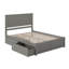 Lit plateforme en bois massif avec pied de lit et tiroirs de rangement Kindig-71865463-71865466