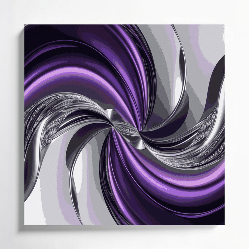 «Gradient Abstract 70», art mural sur toile mauve, H 32 po x l 32 po