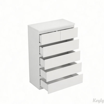 Commode sans poignées avec 2+4 tiroirs