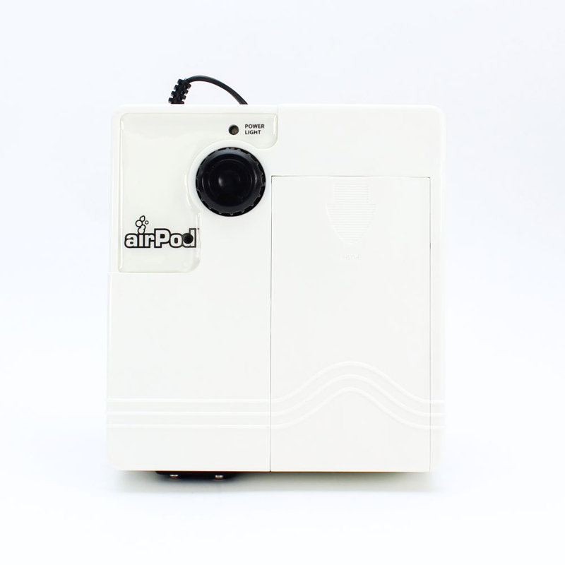 White Compact Battery Backup Aquarium Air Pump