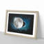 Earth Behind The Moon Paint Splash - Picture Frame Graphic Art-56915812-56915818