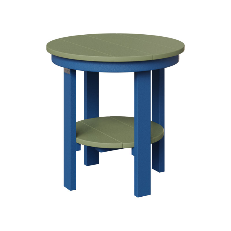Table de salle à manger ronde Berlin Gardens, 21" H x 21.5" W x 21.5" D, Bleu pacifique, Sauge