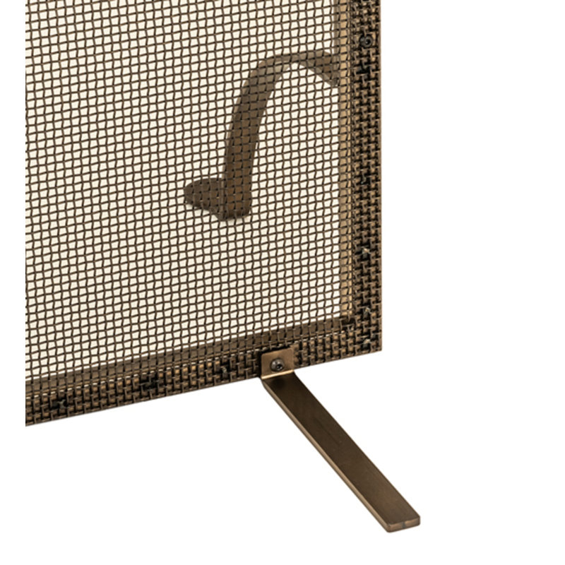 Prime 29" Height 1 Panel Steel Fireplace Screen