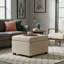 Repose-pieds carré Jackson, ivoire-770155567